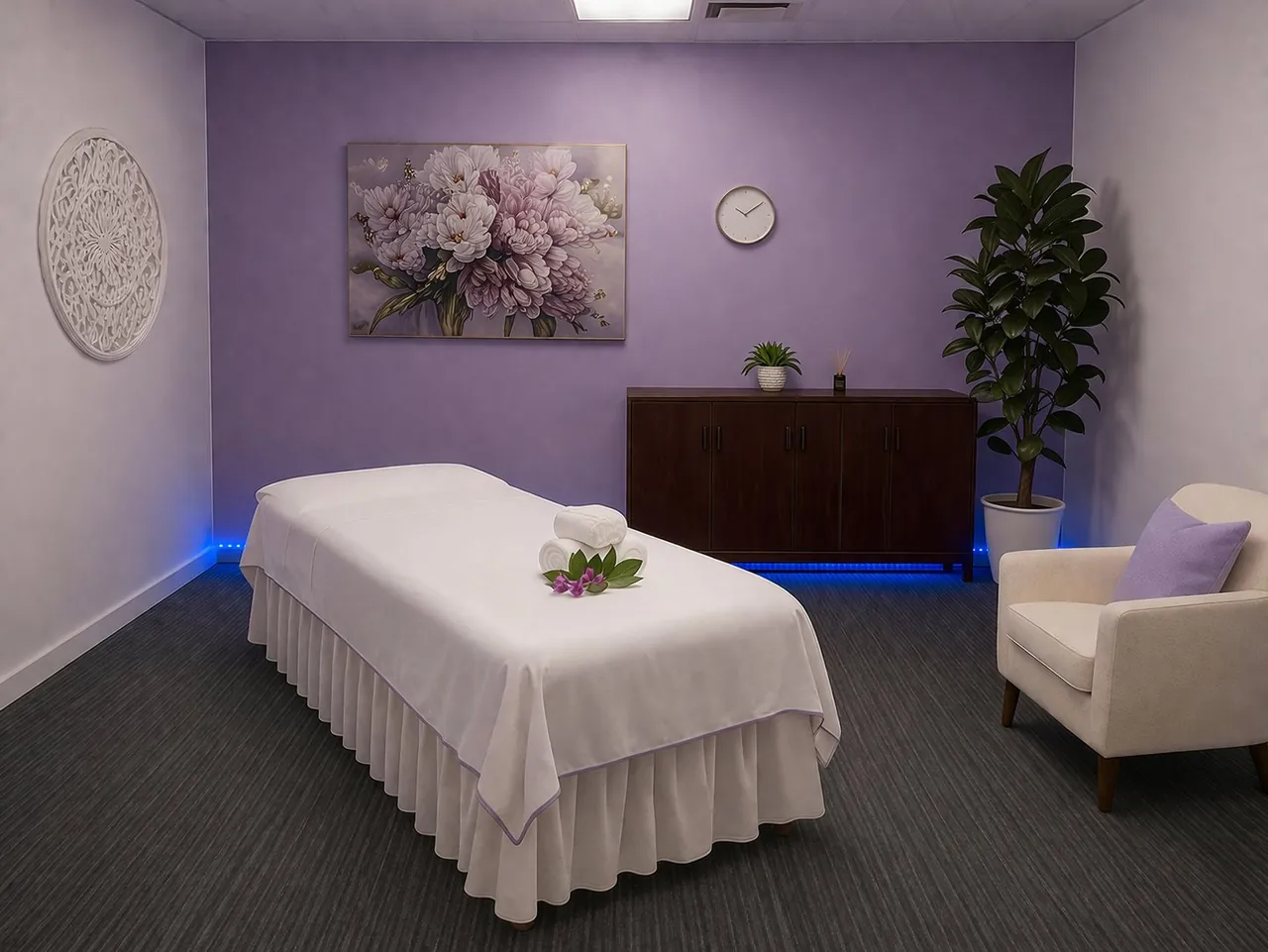 Comfortable, private massage room at Desert Asian Spa near UNLV, NV