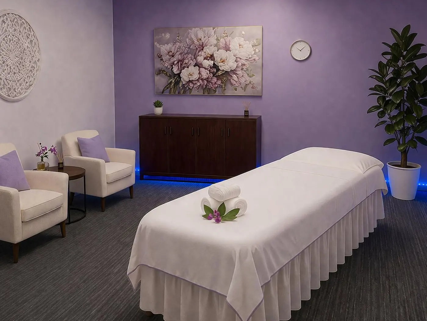 Cozy treatment room with dual chairs at Desert Relax SPA Las Vegas