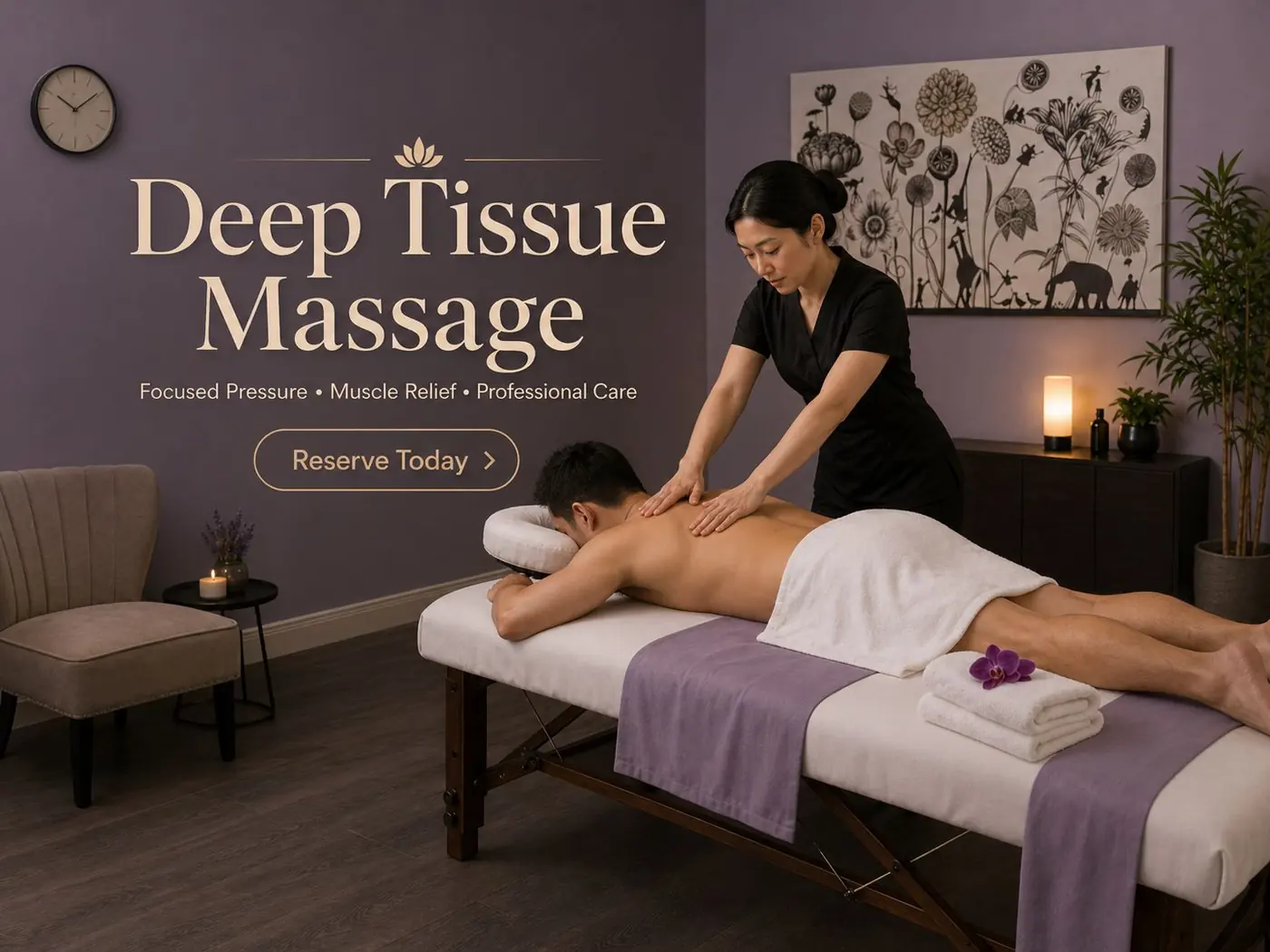 Deep Tissue Massage poster at Desert Relax SPA Las Vegas