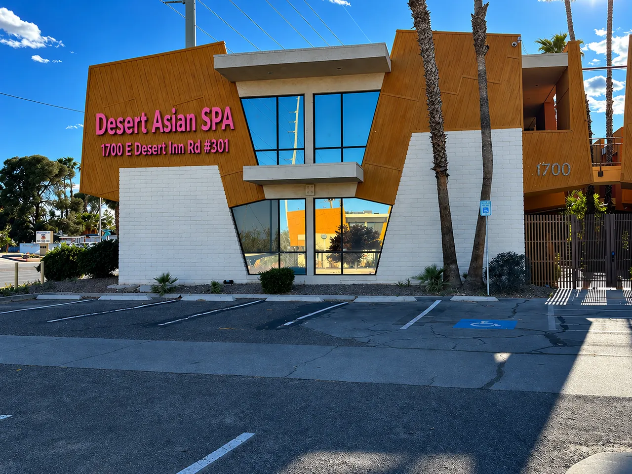 Storefront of Desert Asian Spa on Desert Inn Rd, a short drive from Downtown Las Vegas, NV